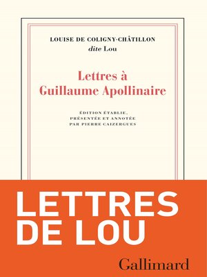 cover image of Lettres à Guillaume Apollinaire